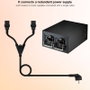Nanocable Cable de Alimentación CEE7 Macho a 2x C13 Hembra, 1.8m, Negro